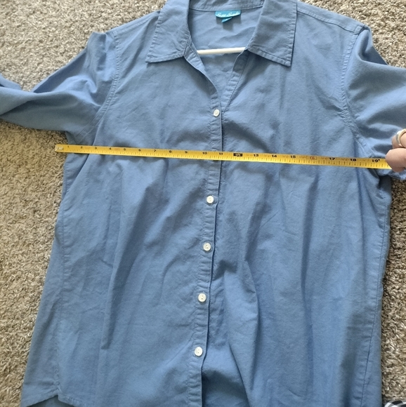 Vintage Sea Salt Brand 100% Cotton Western-style Blue Button-Up Shirt - Picture 5 of 5
